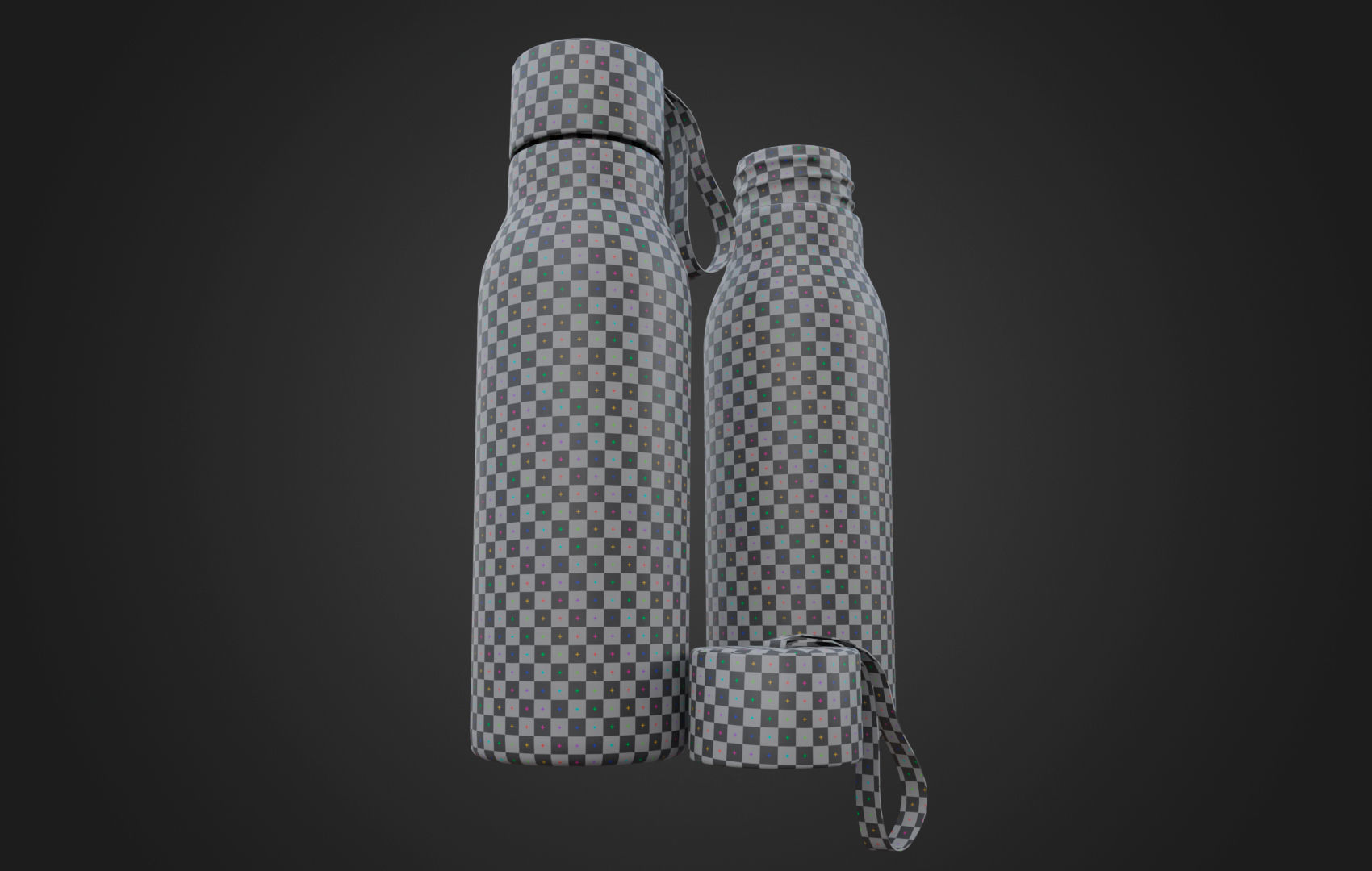 Sports Water Bottle Low-poly 3D model_17
