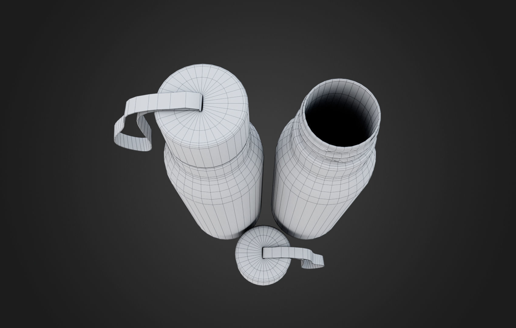 Sports Water Bottle Low-poly 3D model_37
