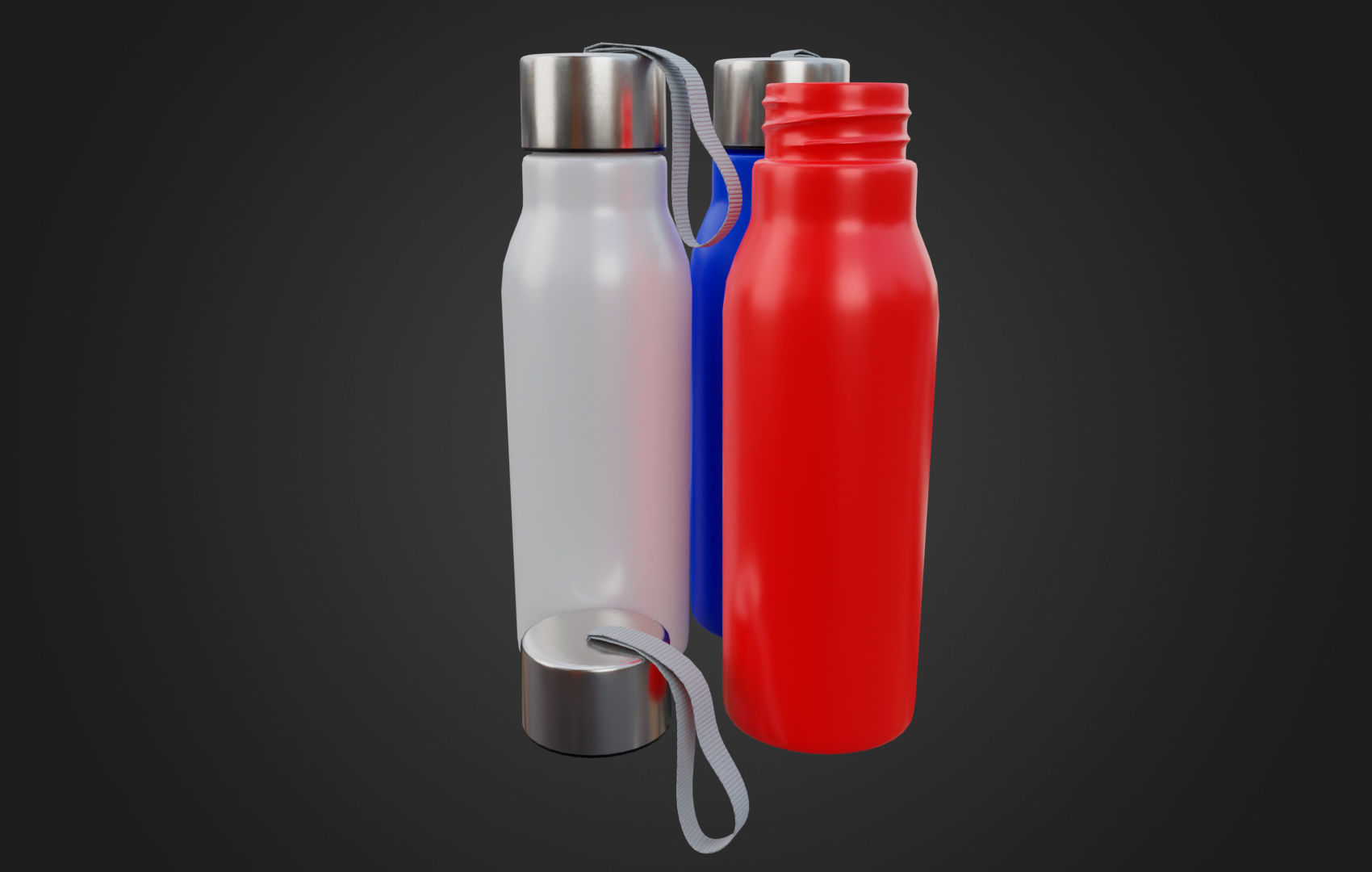 Sports Water Bottle Low-poly 3D model_10