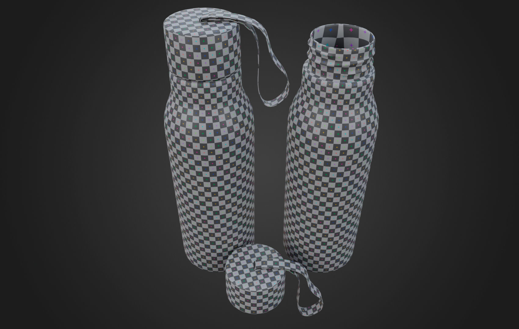 Sports Water Bottle Low-poly 3D model_29