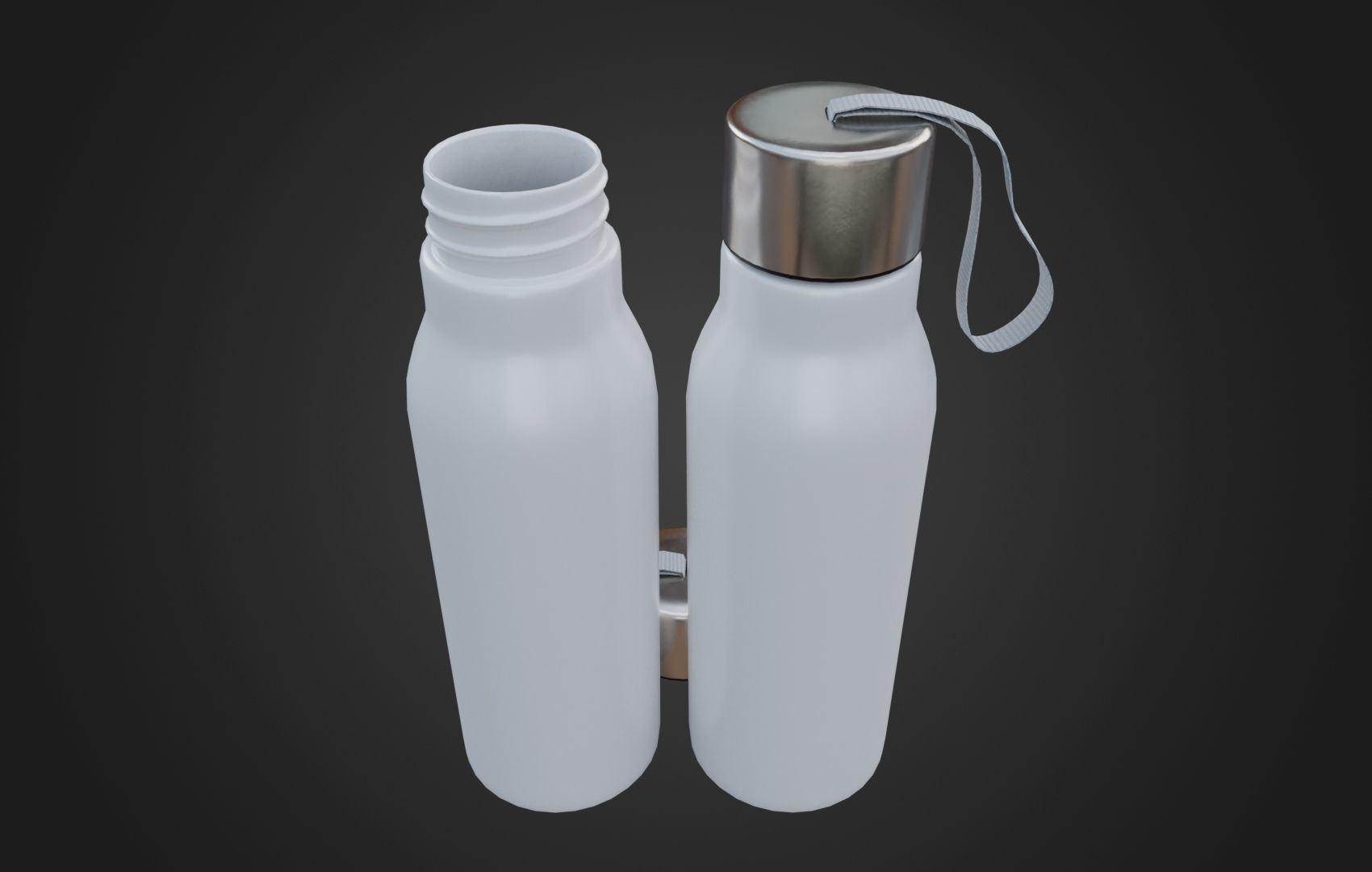 Sports Water Bottle Low-poly 3D model_4