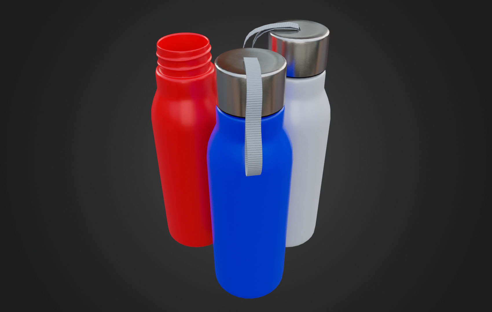 Sports Water Bottle Low-poly 3D model_9
