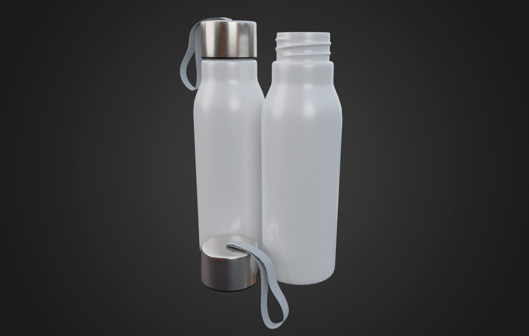 Sports Water Bottle Low-poly 3D model_1