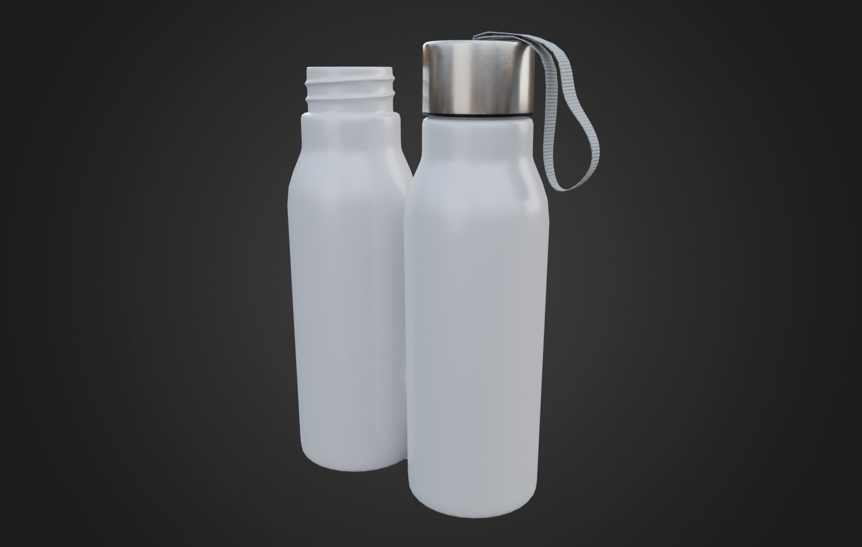 Sports Water Bottle Low-poly 3D model_3
