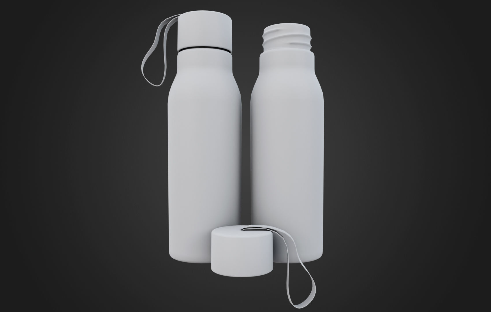 Sports Water Bottle Low-poly 3D model_36
