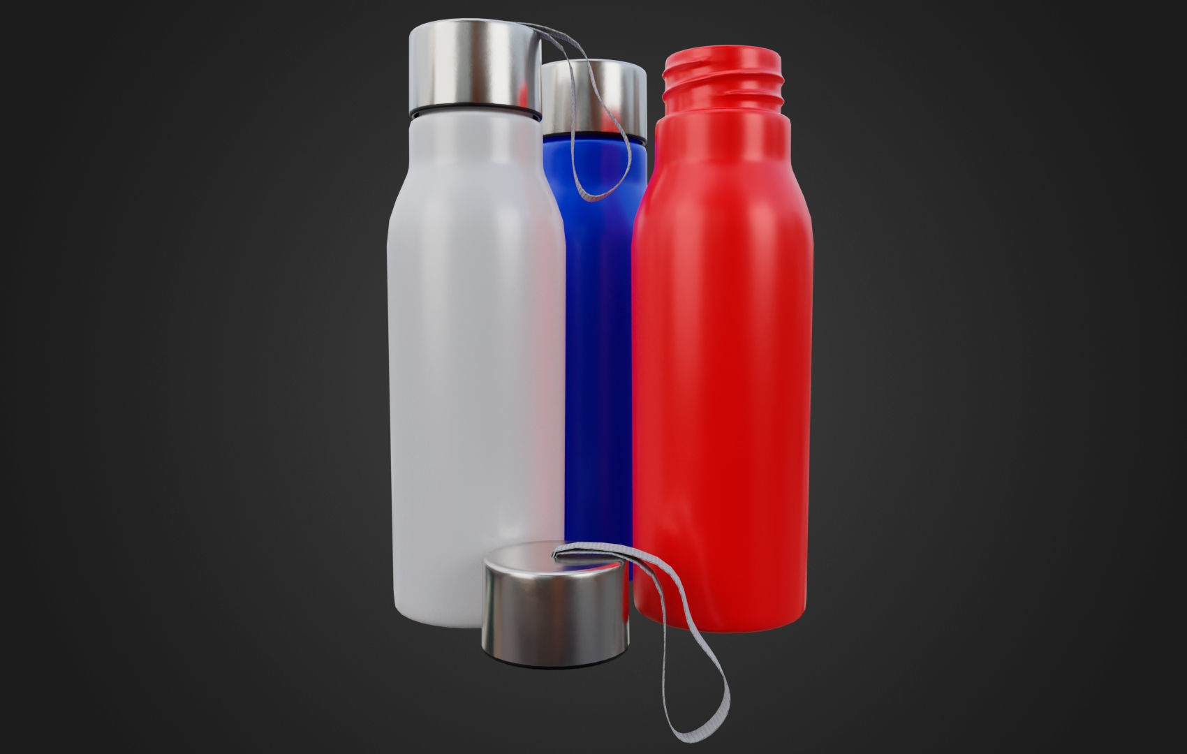 Sports Water Bottle Low-poly 3D model_11