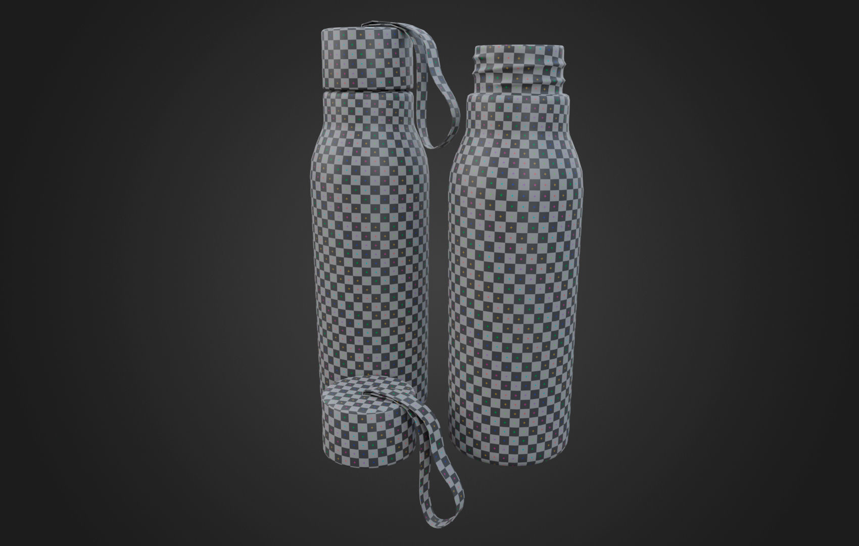 Sports Water Bottle Low-poly 3D model_14