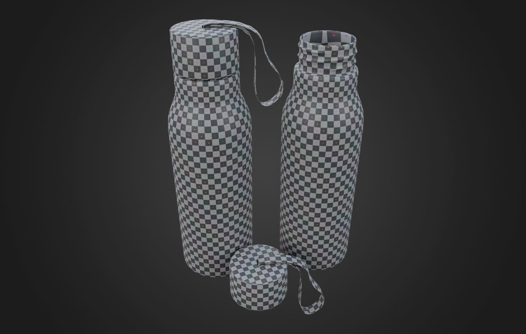 Sports Water Bottle Low-poly 3D model_26
