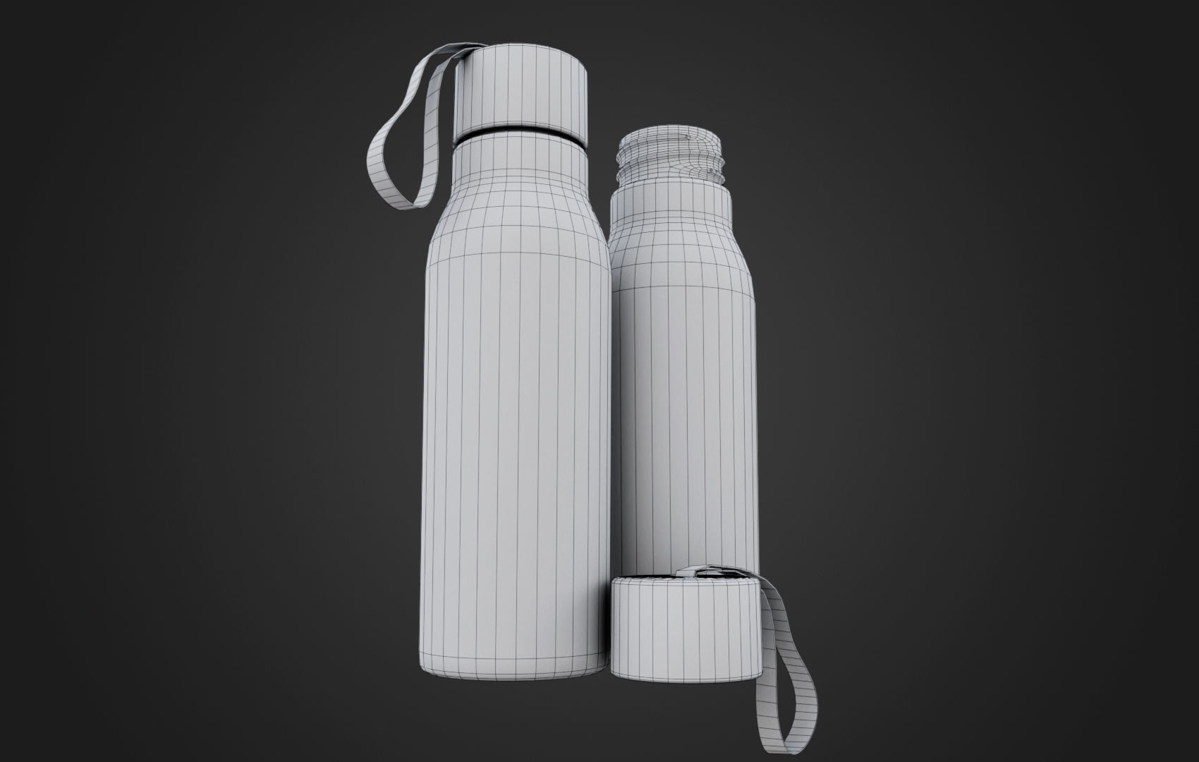Sports Water Bottle Low-poly 3D model_13