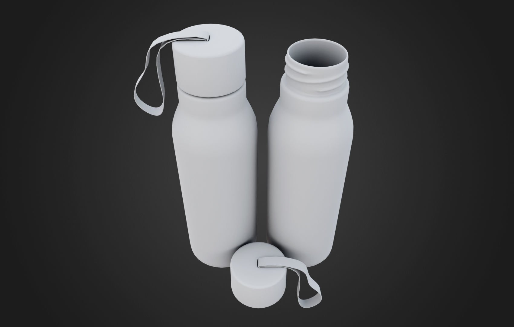 Sports Water Bottle Low-poly 3D model_15