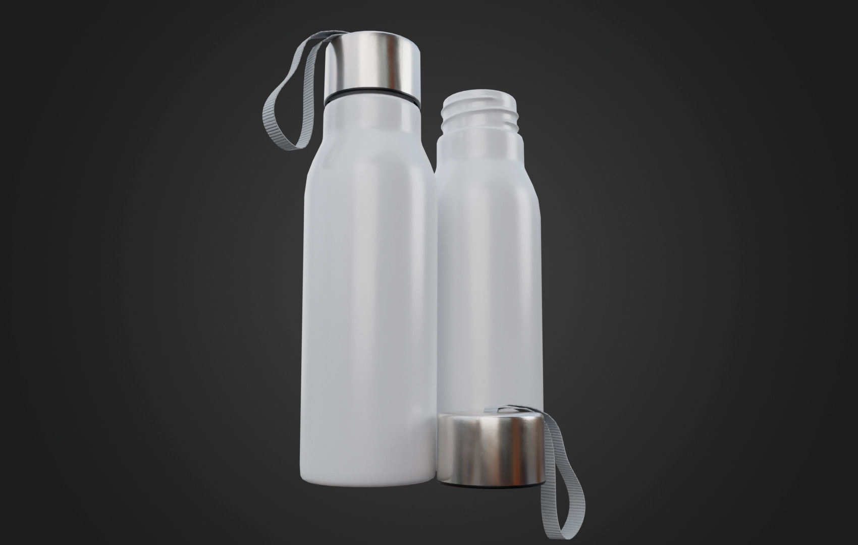 Sports Water Bottle Low-poly 3D model_2