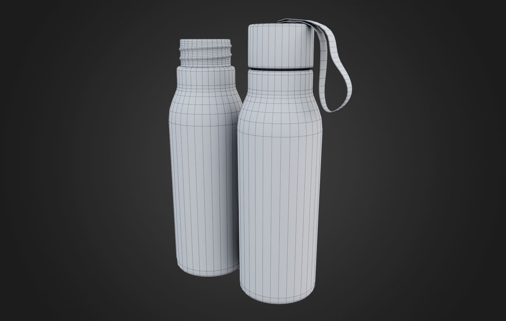 Sports Water Bottle Low-poly 3D model_16