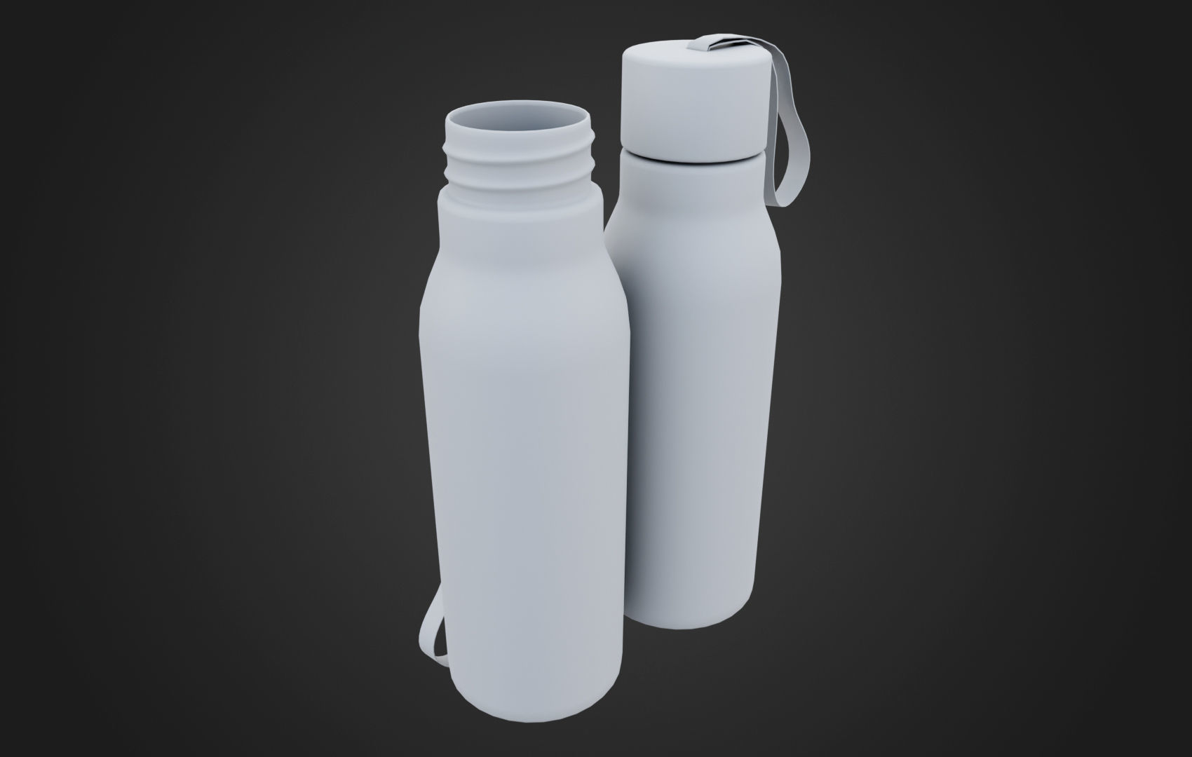 Sports Water Bottle Low-poly 3D model_12