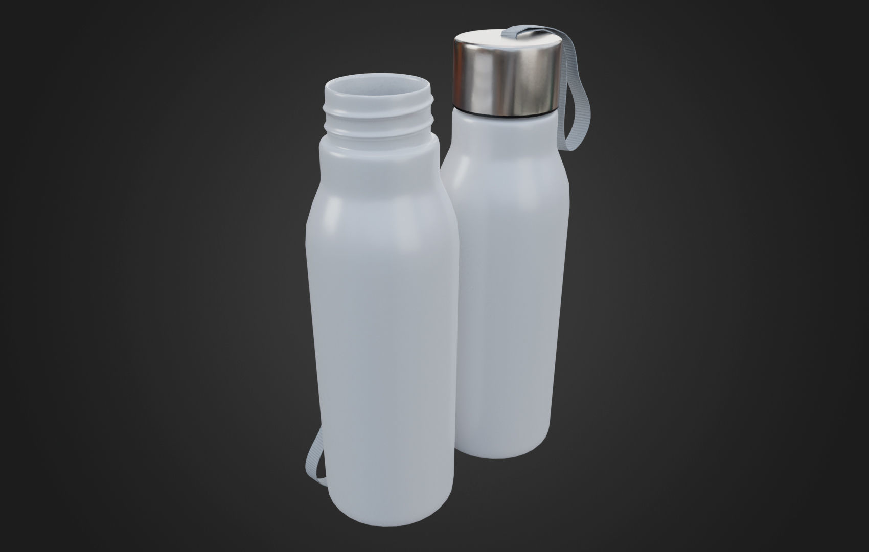 Sports Water Bottle Low-poly 3D model_5