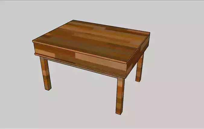 Animated table 3D model