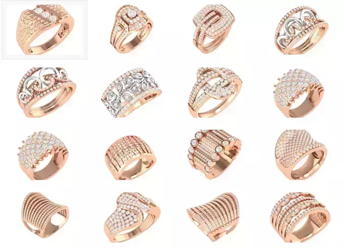 46 Gents groom ring  3D Model Collection