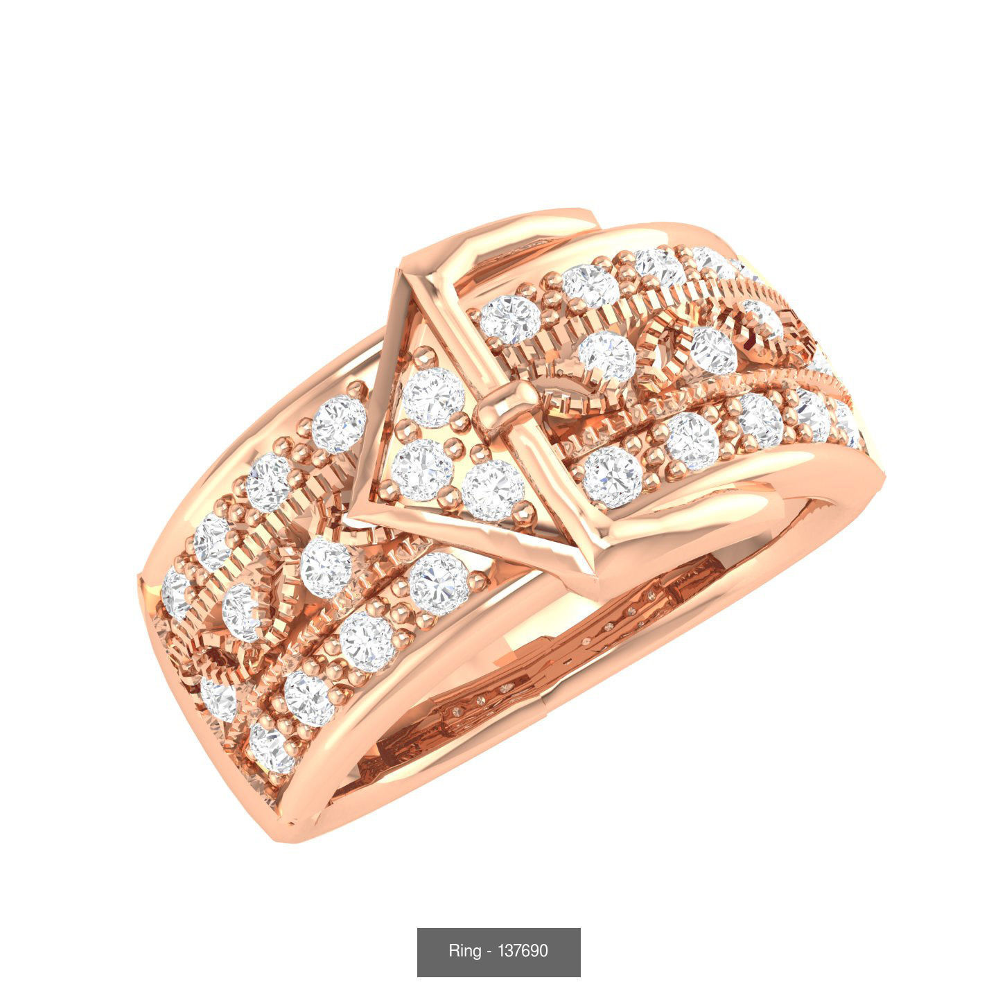 5 Belt Buckle Ring  3D Model Collection_4