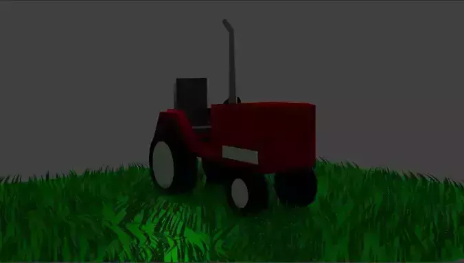 Tractor in grass