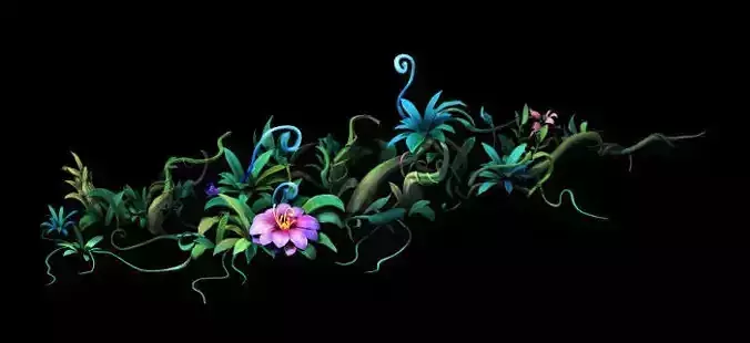 Flowers and plants 3D model