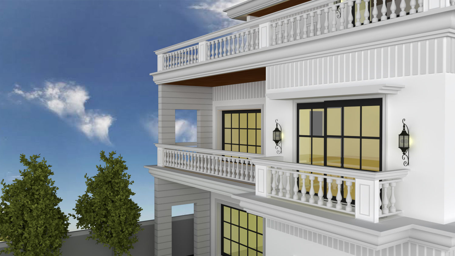 FACADE ELEVATION Low-poly 3D model_27