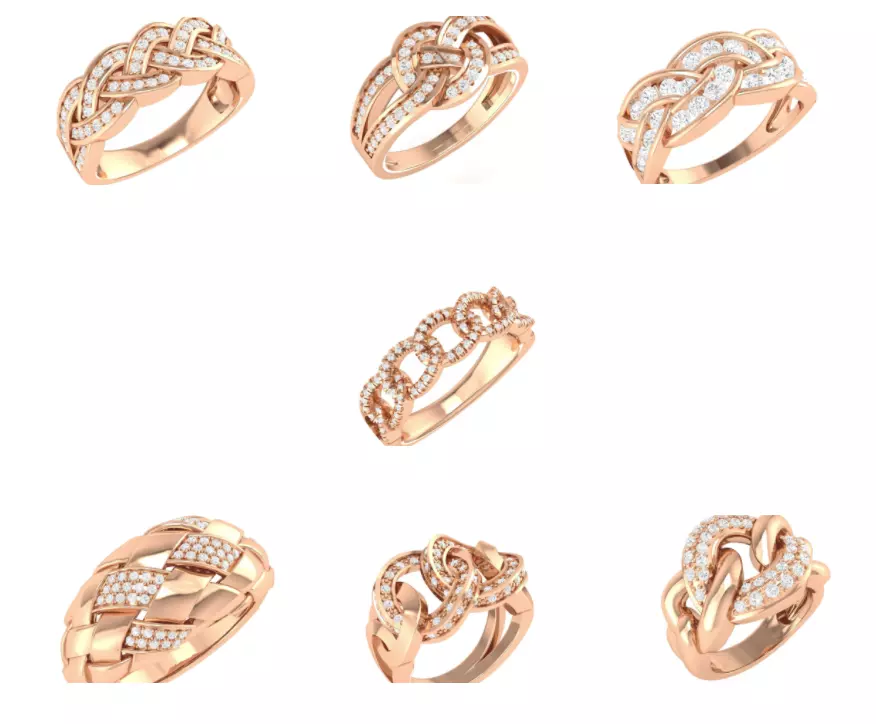6 Cuban chain ring  3D Model Collection_0