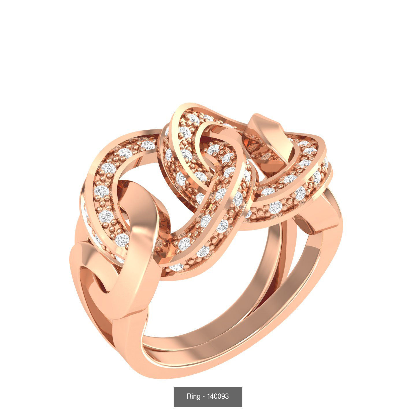 6 Cuban chain ring  3D Model Collection_6