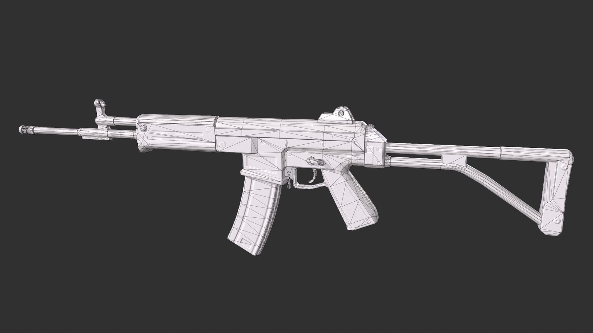 Galil Rifle Low-poly 3D model_4