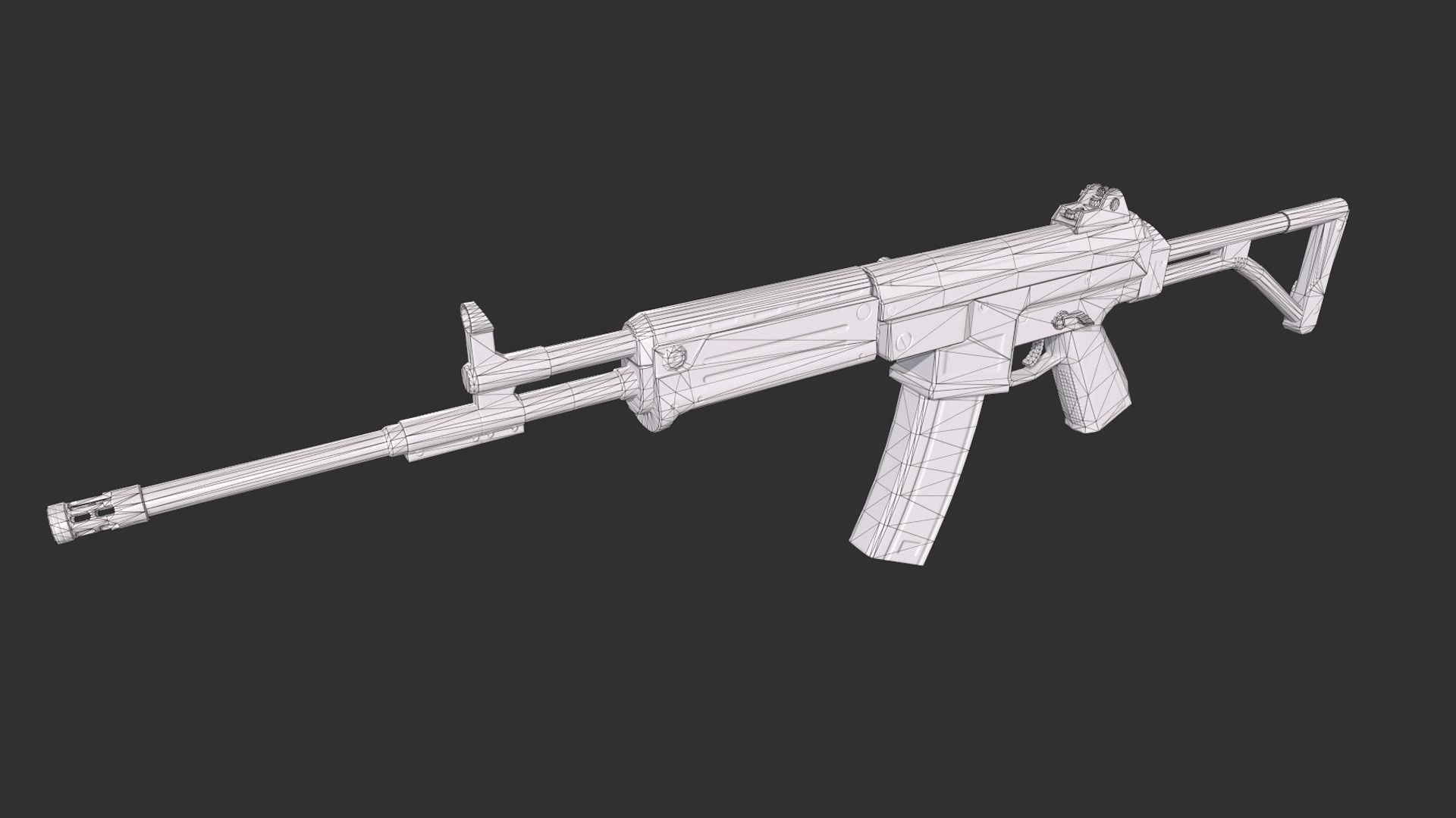 Galil Rifle Low-poly 3D model_8