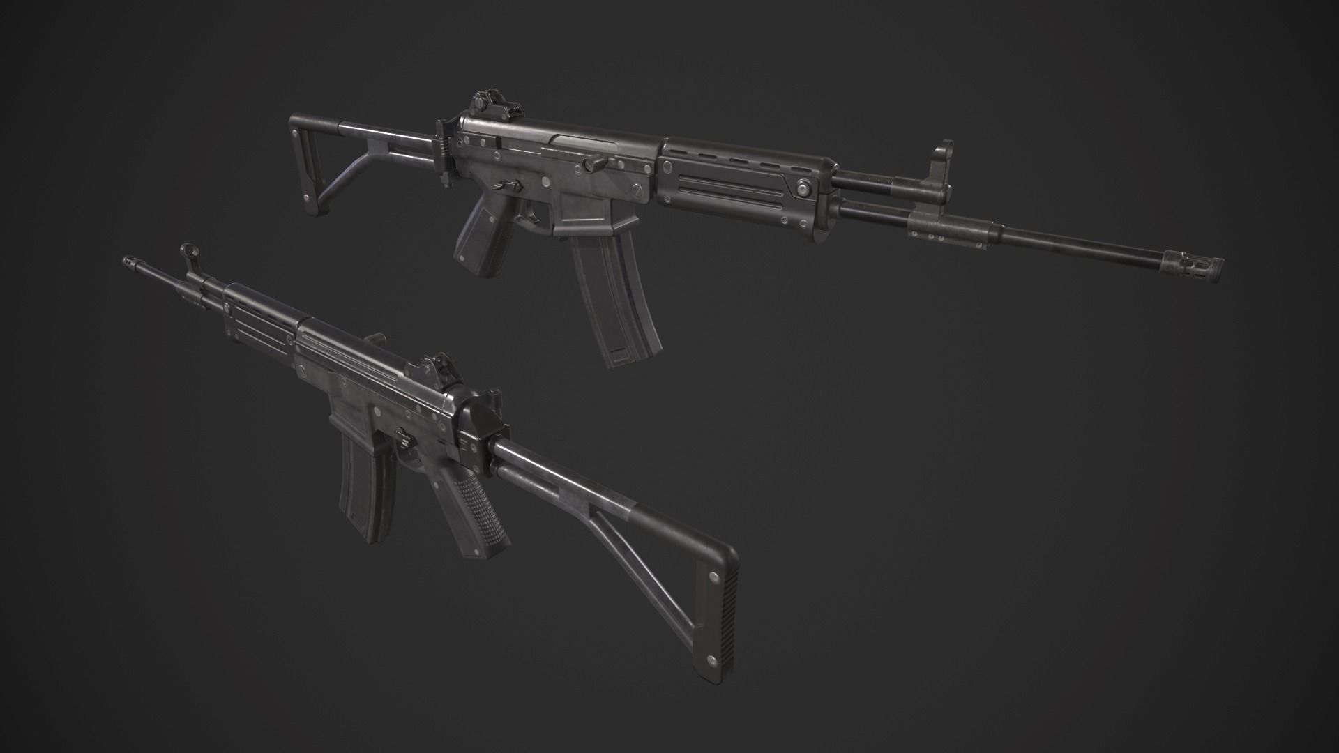 Galil Rifle Low-poly 3D model_15