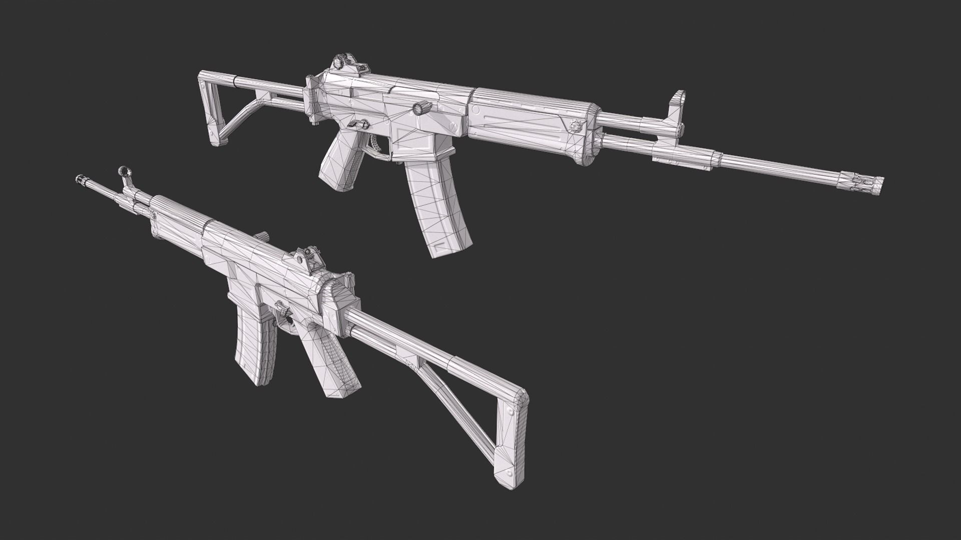 Galil Rifle Low-poly 3D model_16