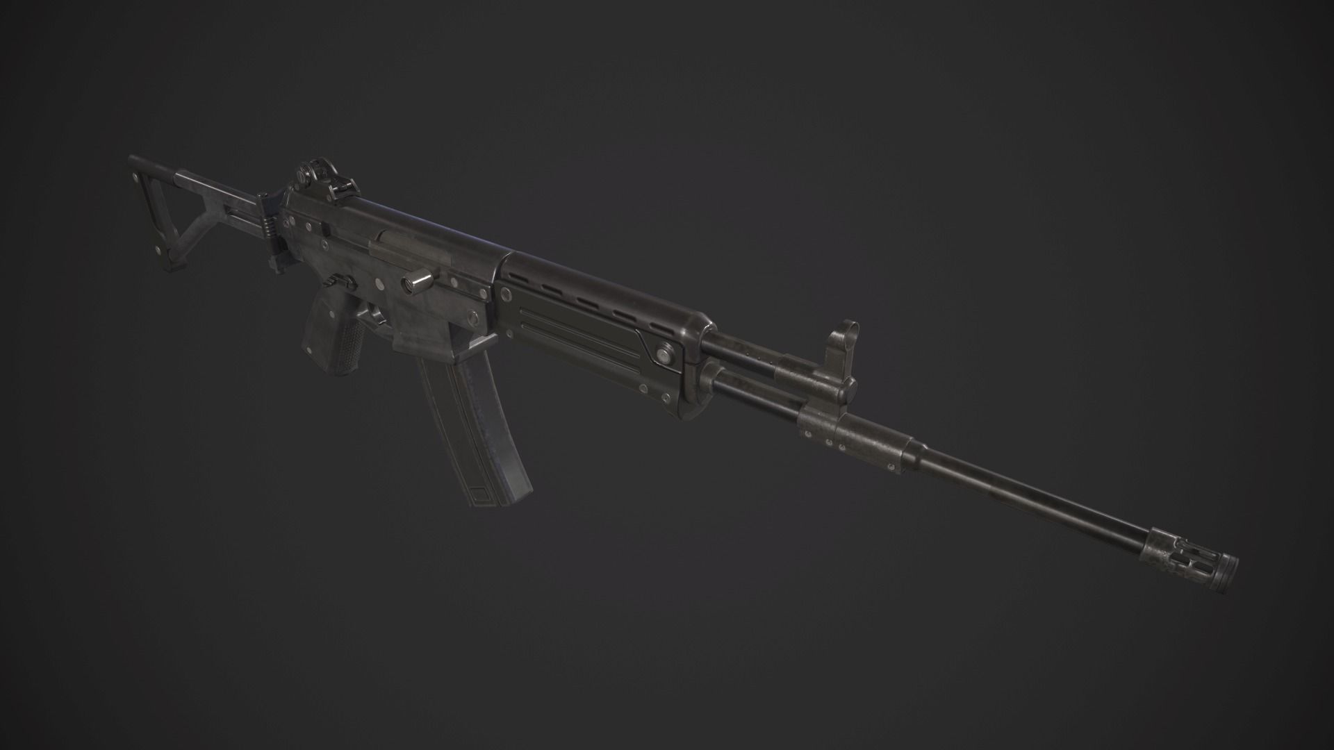 Galil Rifle Low-poly 3D model_5