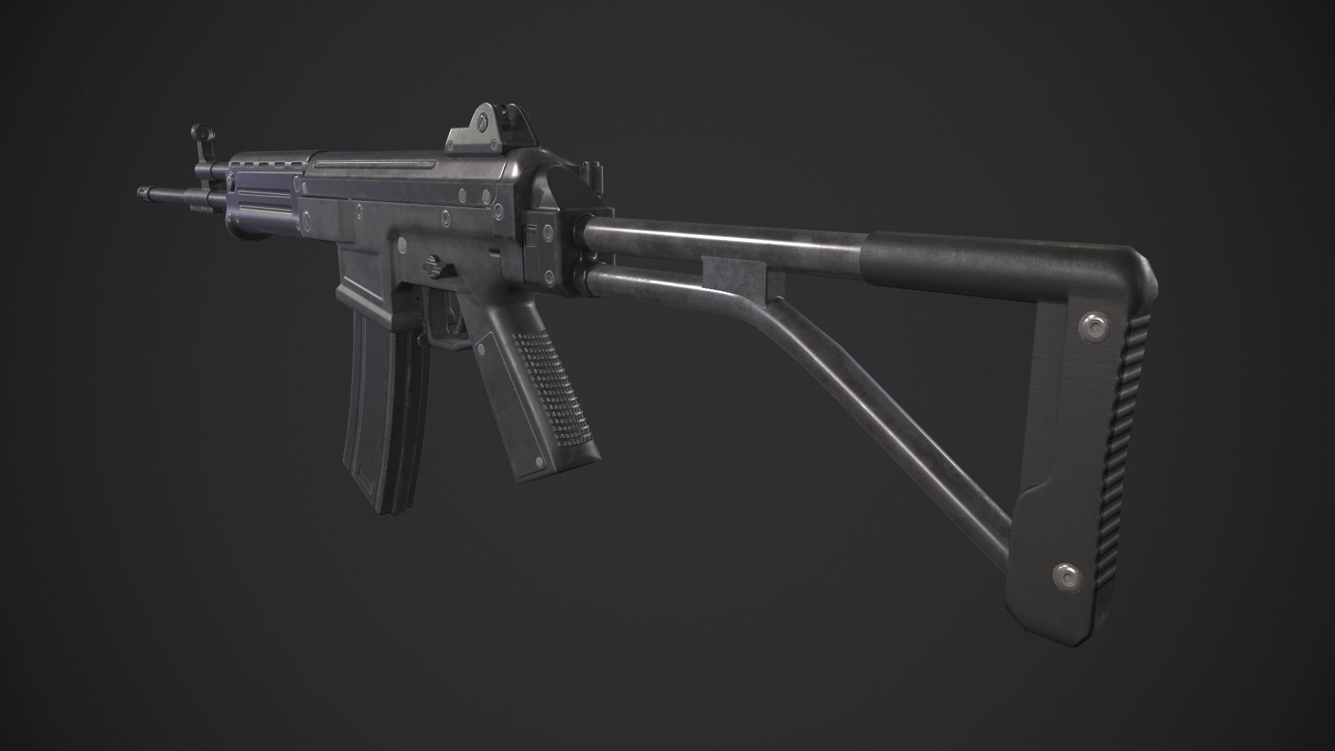 Galil Rifle Low-poly 3D model_11