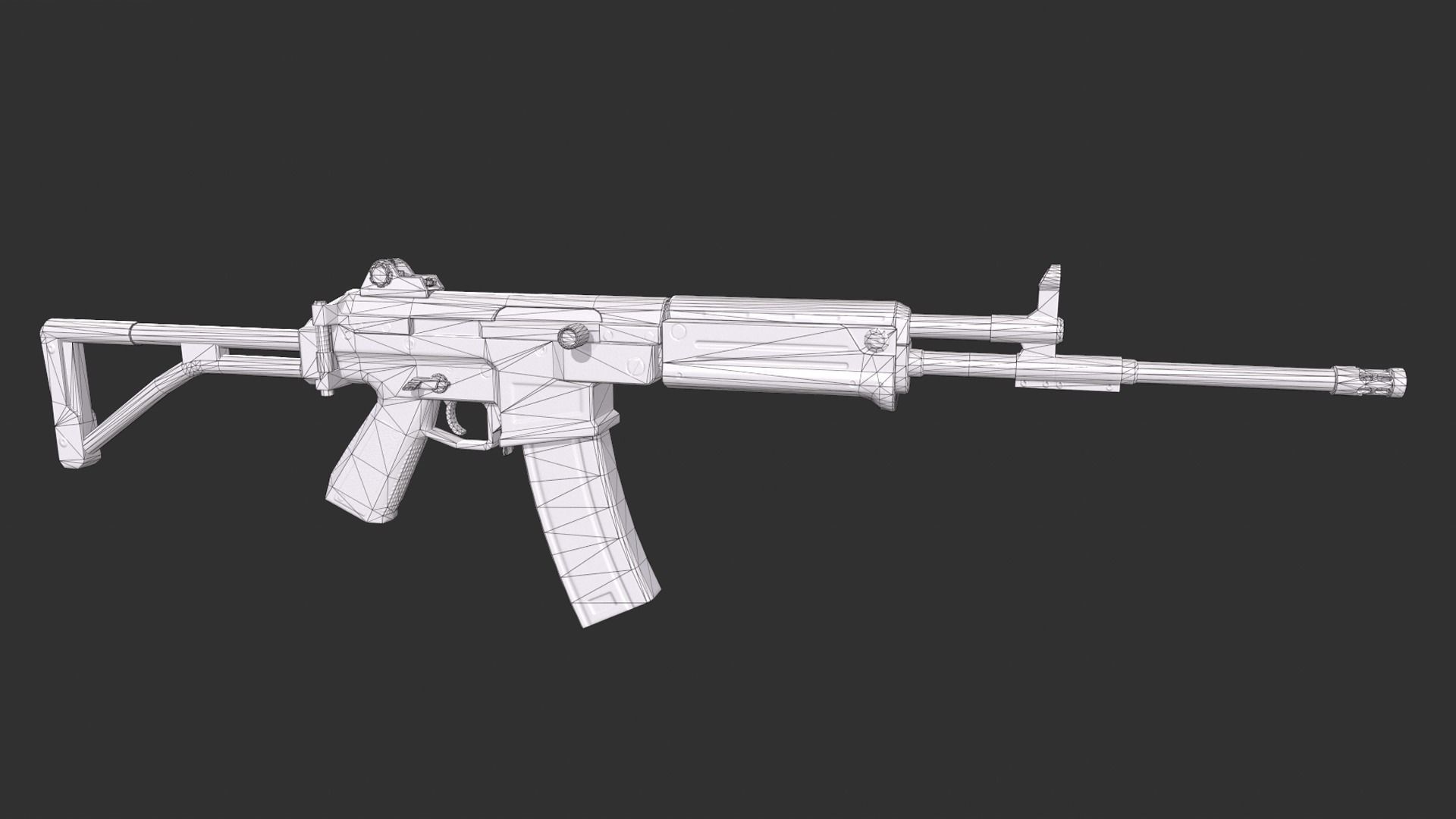 Galil Rifle Low-poly 3D model_2