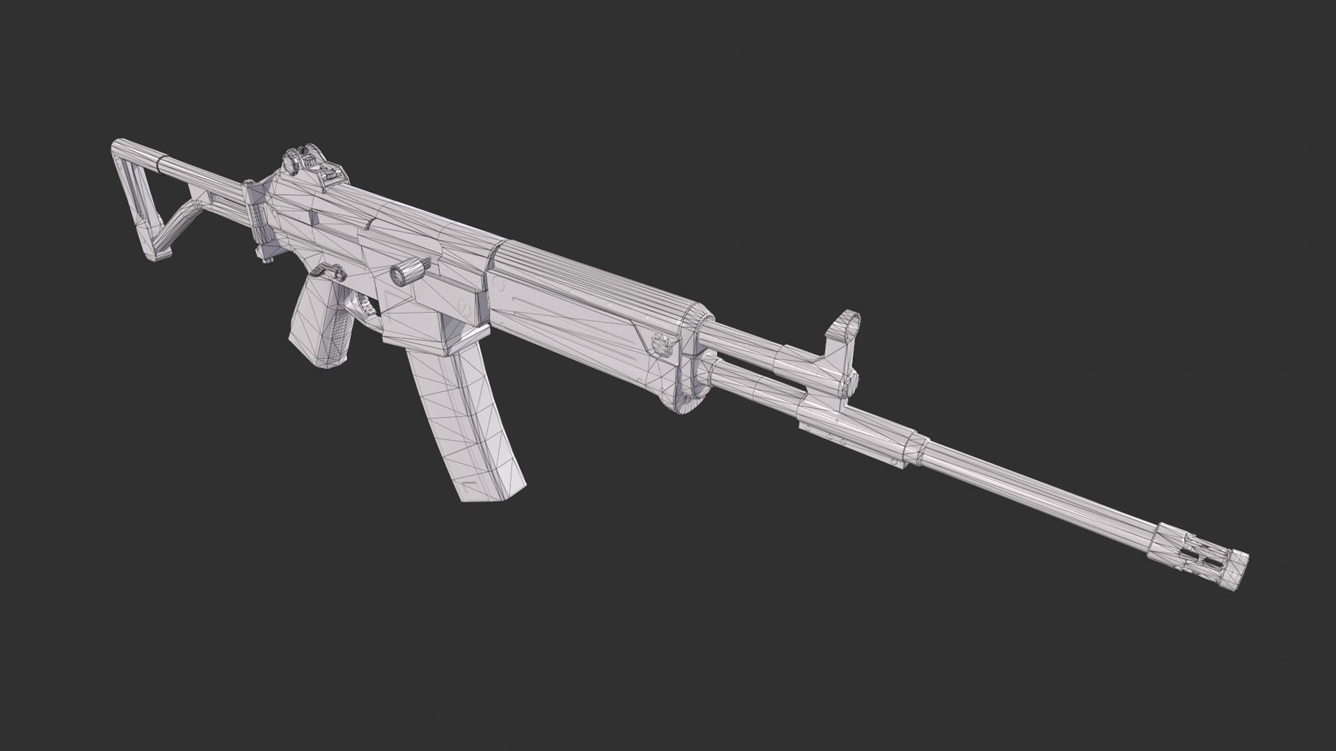 Galil Rifle Low-poly 3D model_6