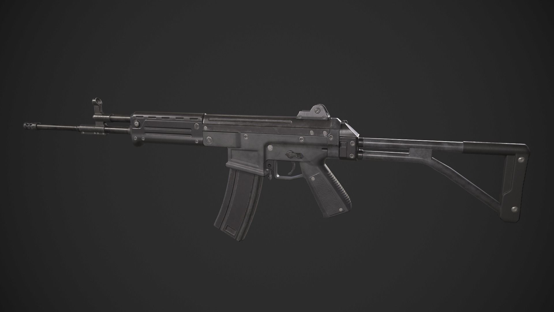 Galil Rifle Low-poly 3D model_3
