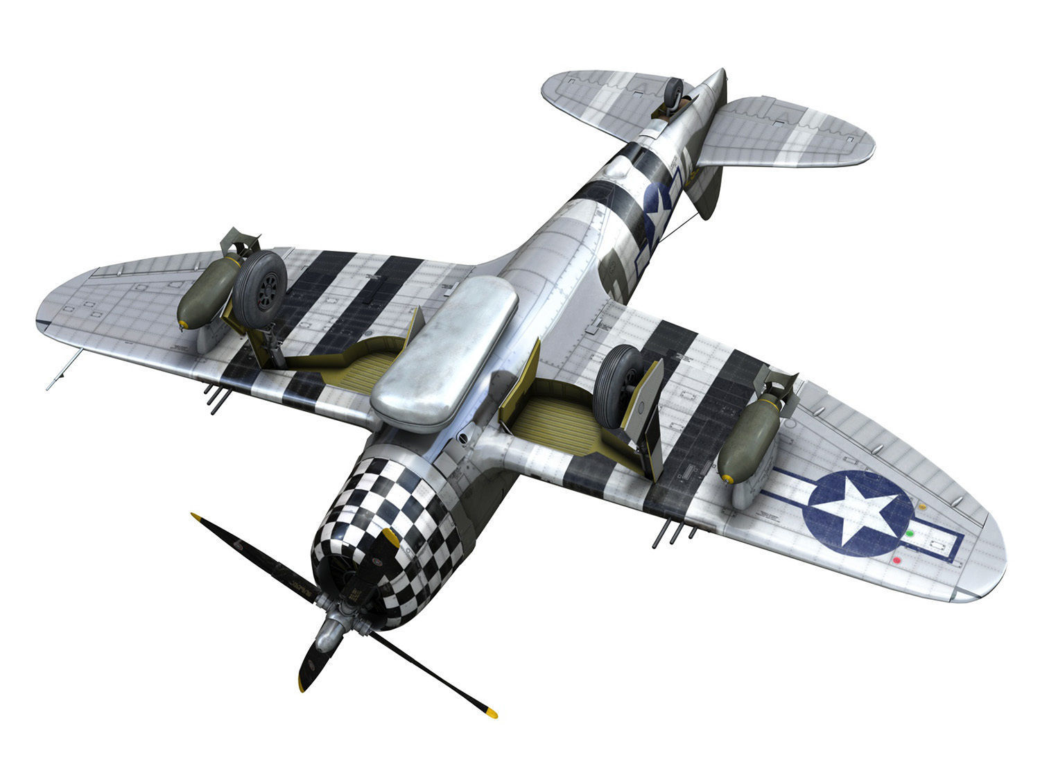 Republic P-47D Thunderbolt - No guts no glory 3D model_20