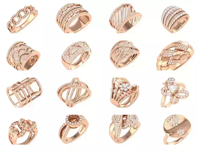 66 Italian Ring  3D Model Collection