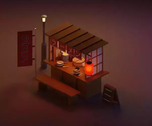 Cartoon Ramen Stall