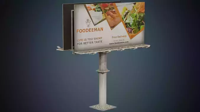 Billboard 3C Low-poly 3D model