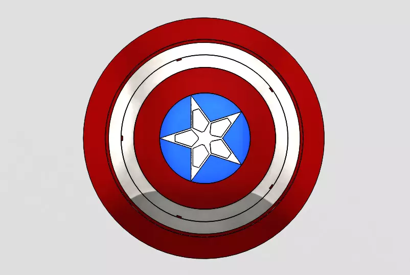Captain America shield 3D print model