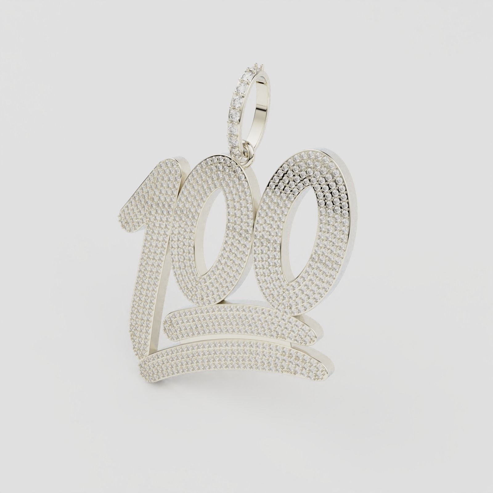 100 Emoji Pendant  3D print model_5