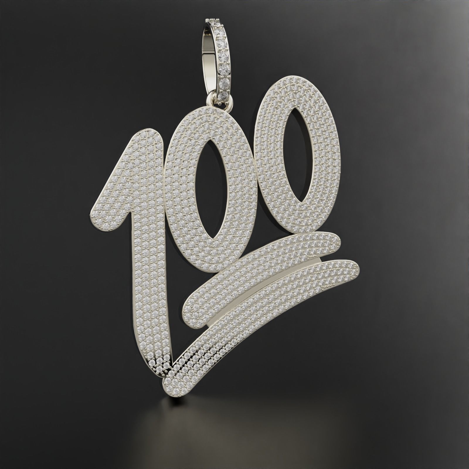 100 Emoji Pendant  3D print model_9