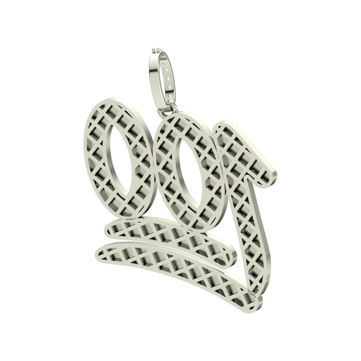 100 Emoji Pendant  3D print model_12