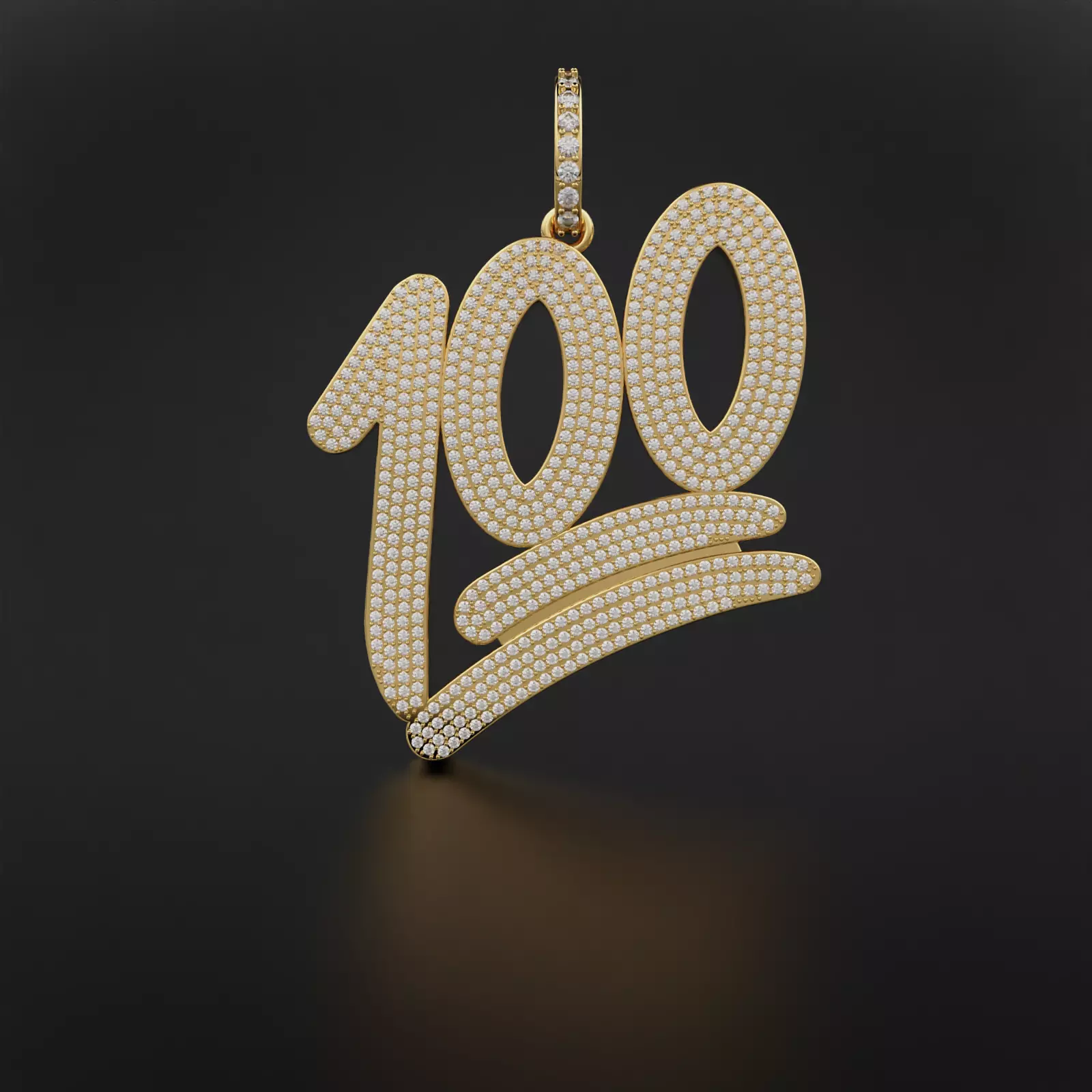 100 Emoji Pendant  3D print model_0