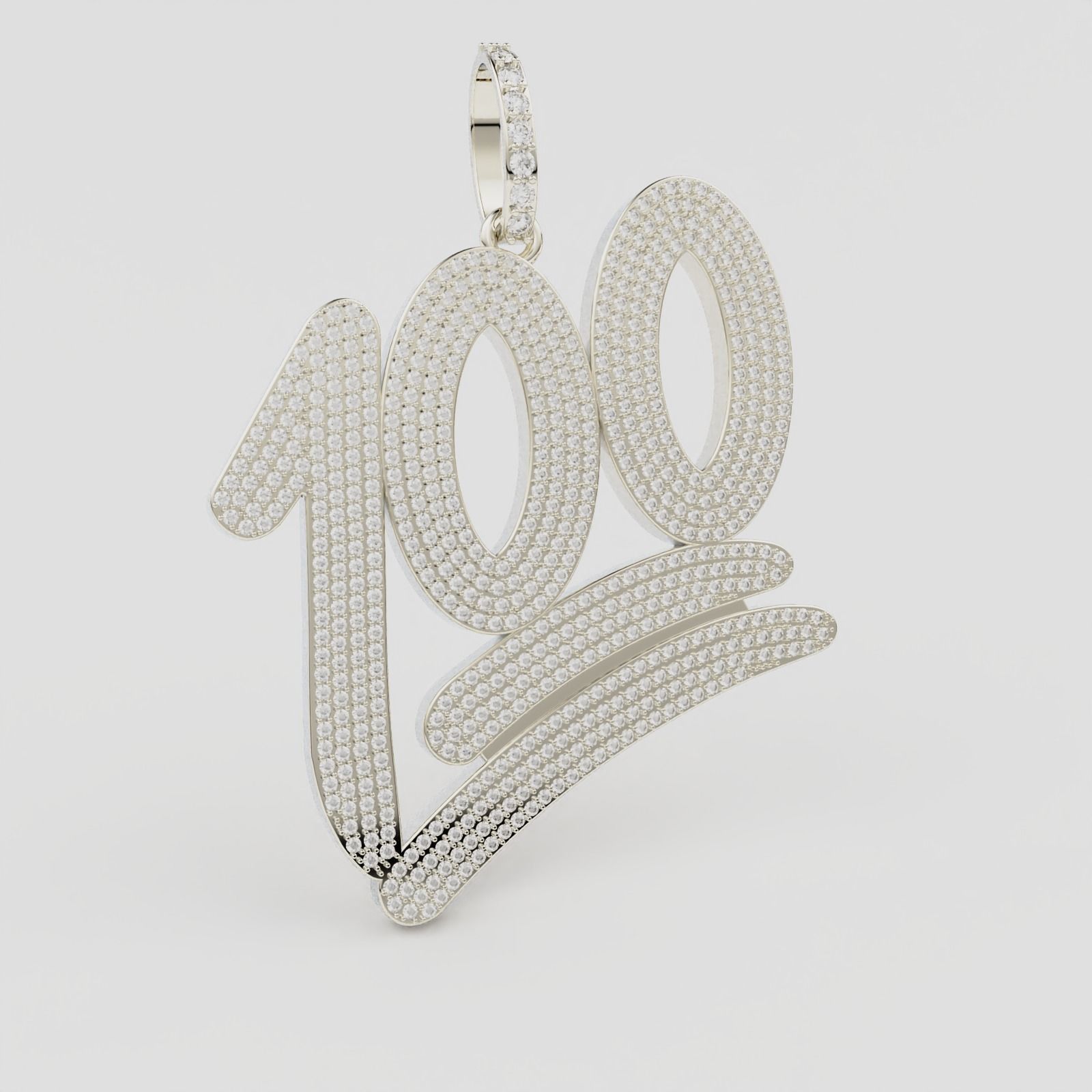100 Emoji Pendant  3D print model_6