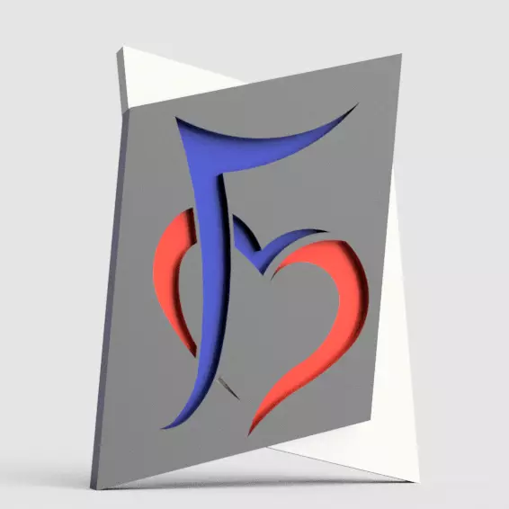 F litter in 3d model Free 3D model