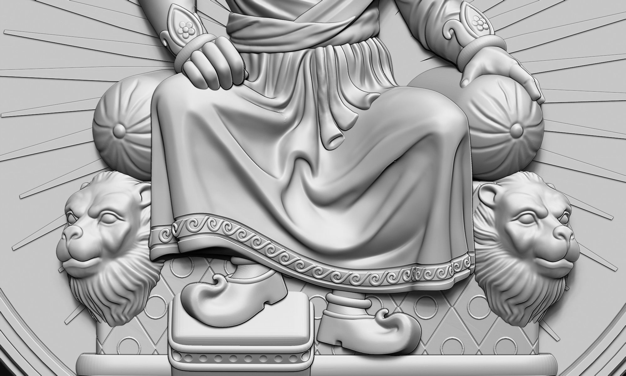 Shivaji Maharaj Pendant 3D print model_3