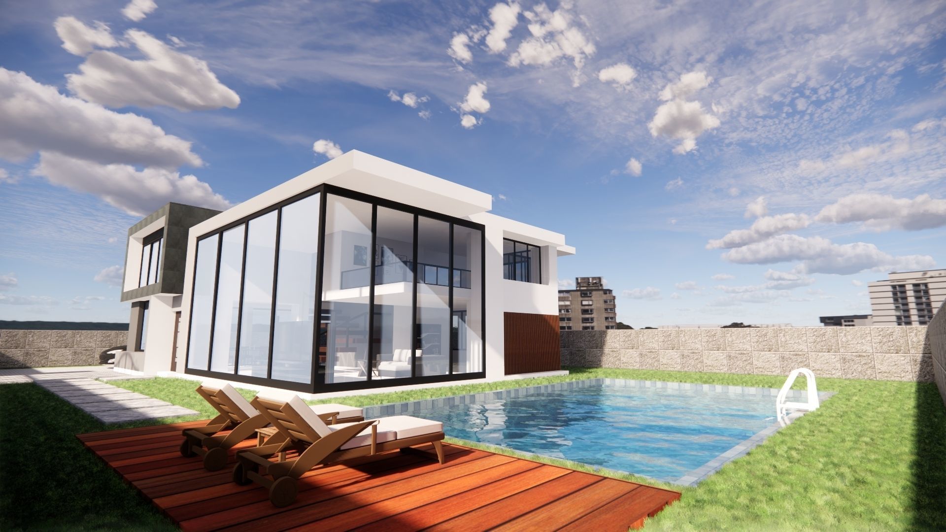 luxurious modern house 3D model_3