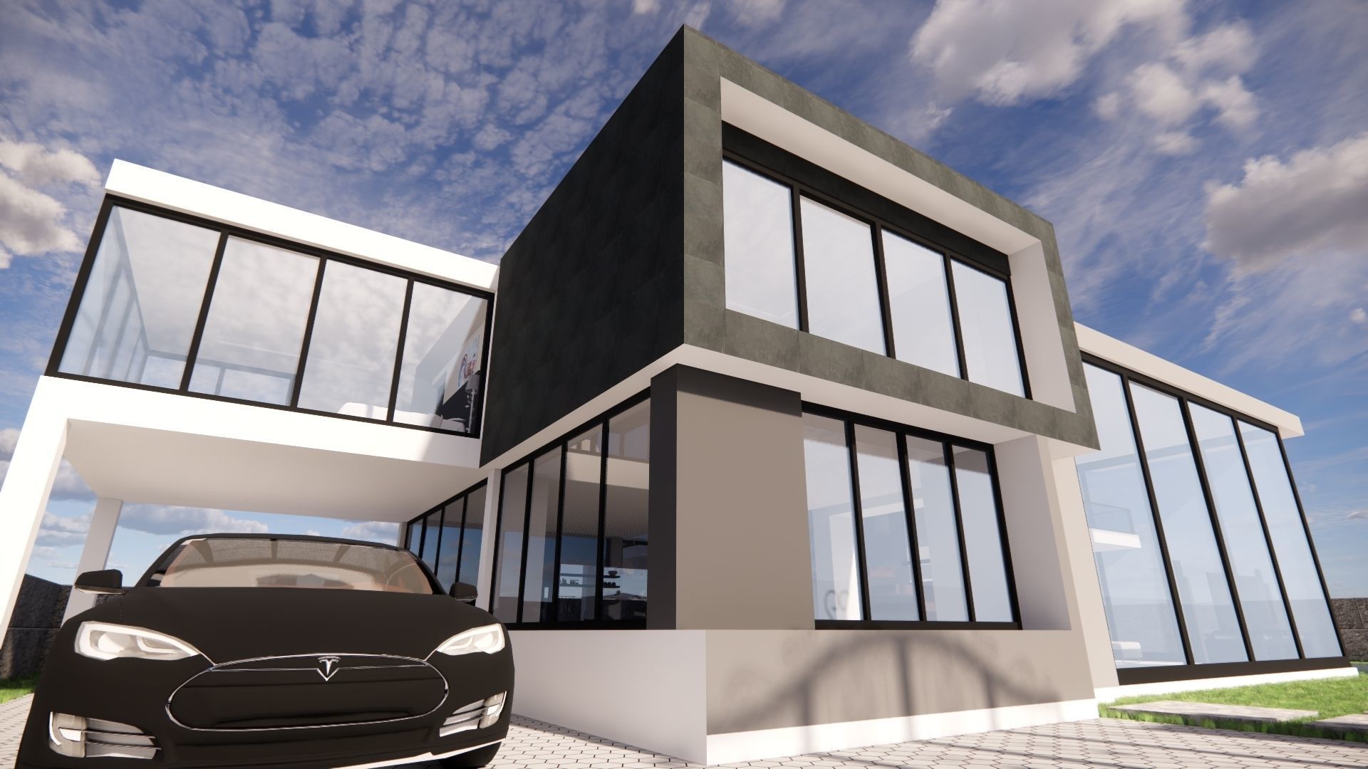 luxurious modern house 3D model_5