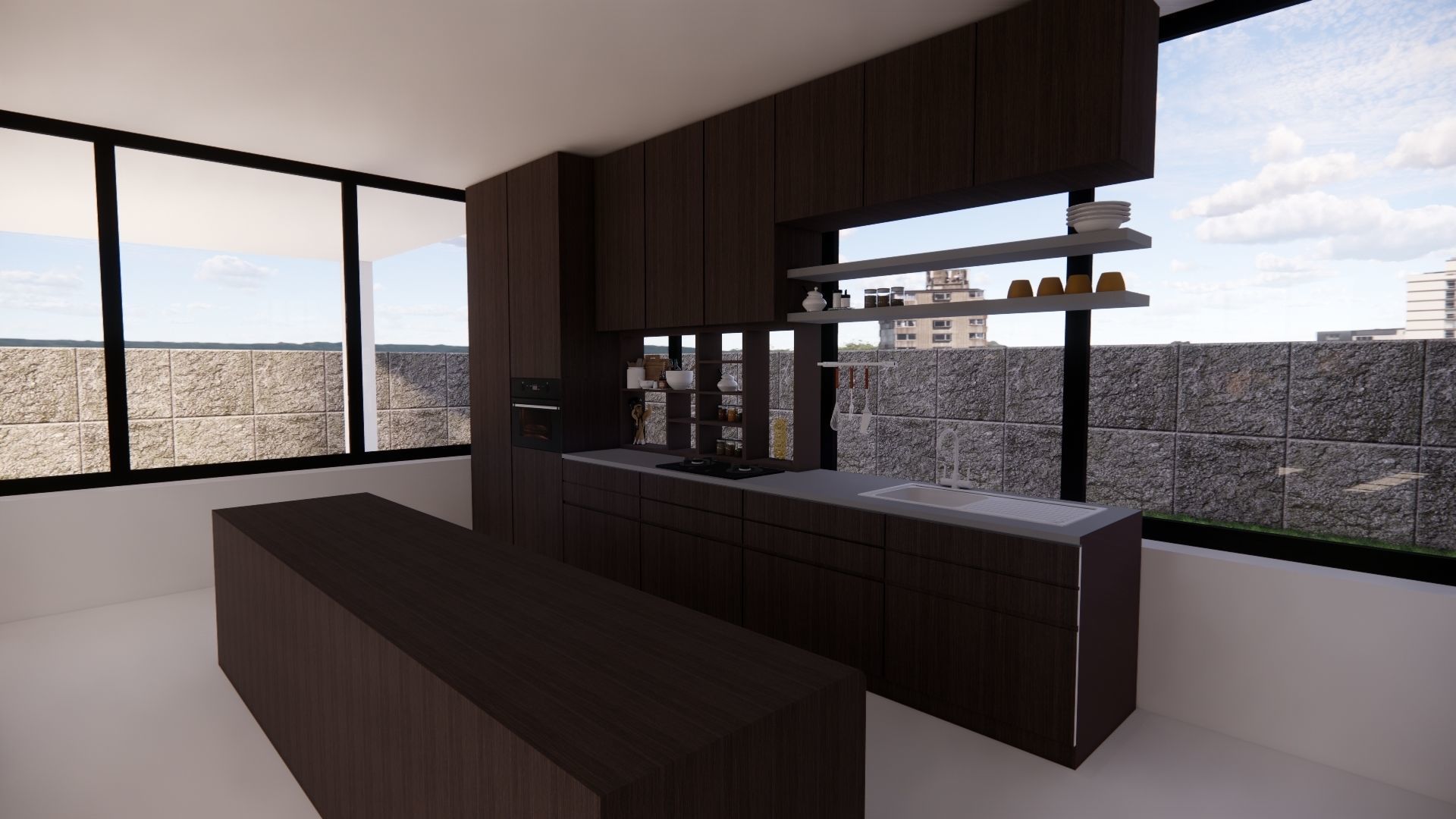 luxurious modern house 3D model_8